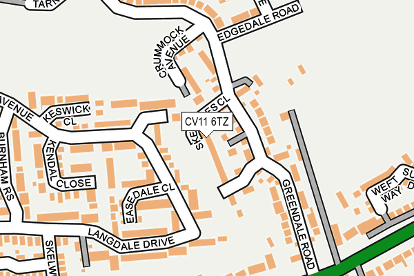 CV11 6TZ map - OS OpenMap – Local (Ordnance Survey)