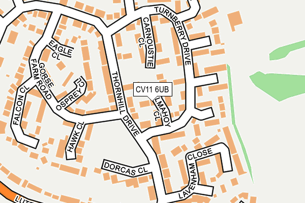 CV11 6UB map - OS OpenMap – Local (Ordnance Survey)