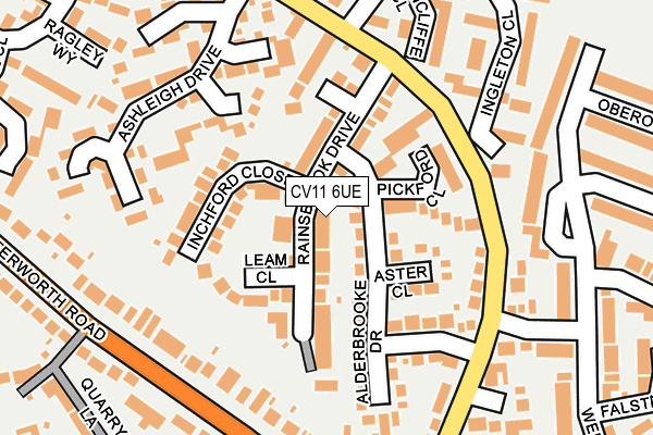 CV11 6UE map - OS OpenMap – Local (Ordnance Survey)