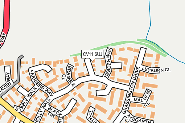 CV11 6UJ map - OS OpenMap – Local (Ordnance Survey)