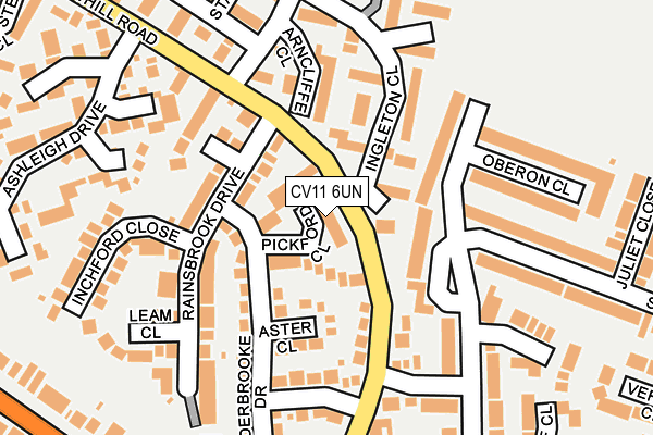 CV11 6UN map - OS OpenMap – Local (Ordnance Survey)