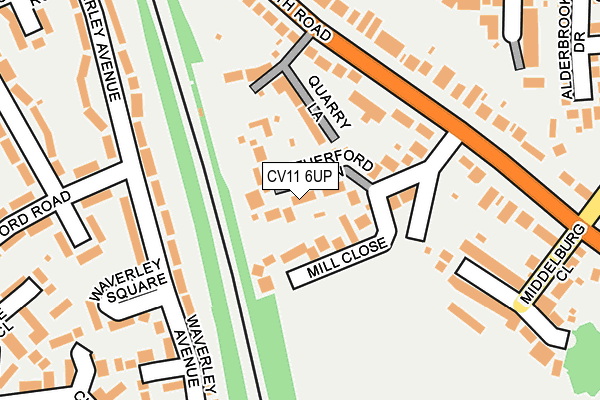 CV11 6UP map - OS OpenMap – Local (Ordnance Survey)