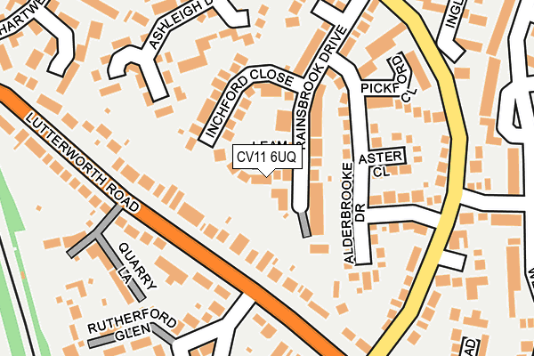 CV11 6UQ map - OS OpenMap – Local (Ordnance Survey)