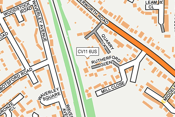 CV11 6US map - OS OpenMap – Local (Ordnance Survey)