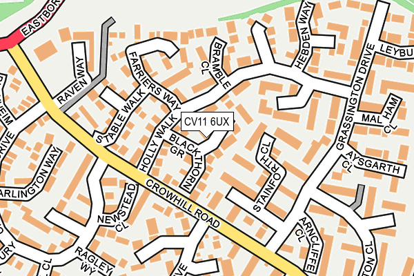 CV11 6UX map - OS OpenMap – Local (Ordnance Survey)