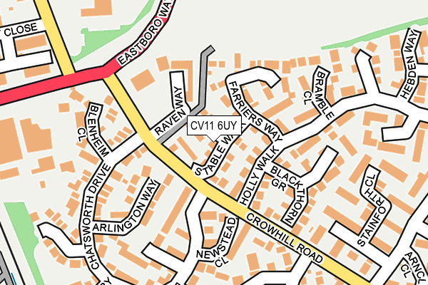 CV11 6UY map - OS OpenMap – Local (Ordnance Survey)