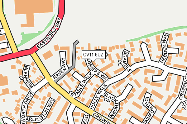 CV11 6UZ map - OS OpenMap – Local (Ordnance Survey)