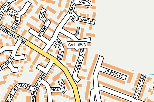 CV11 6WB map - OS OpenMap – Local (Ordnance Survey)