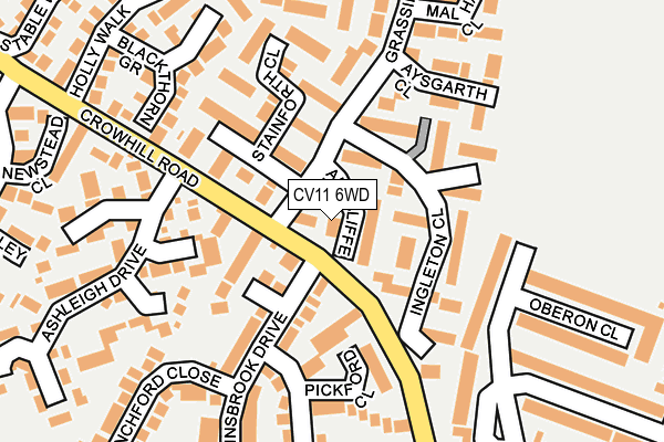 CV11 6WD map - OS OpenMap – Local (Ordnance Survey)