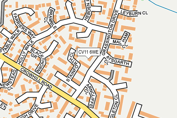 CV11 6WE map - OS OpenMap – Local (Ordnance Survey)