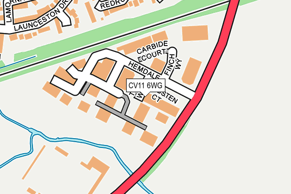 CV11 6WG map - OS OpenMap – Local (Ordnance Survey)