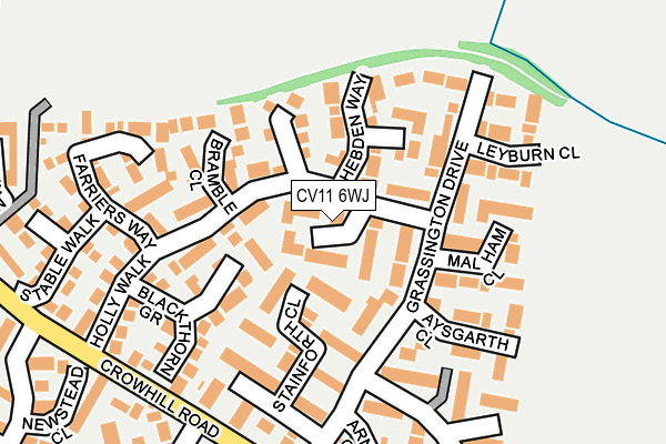 CV11 6WJ map - OS OpenMap – Local (Ordnance Survey)