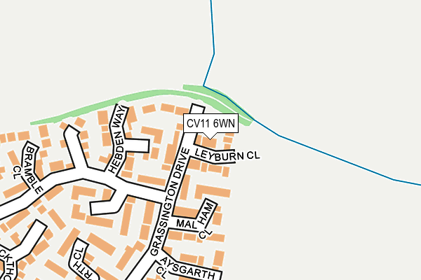 CV11 6WN map - OS OpenMap – Local (Ordnance Survey)