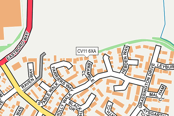 CV11 6XA map - OS OpenMap – Local (Ordnance Survey)