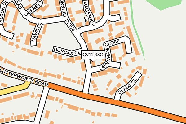 CV11 6XG map - OS OpenMap – Local (Ordnance Survey)
