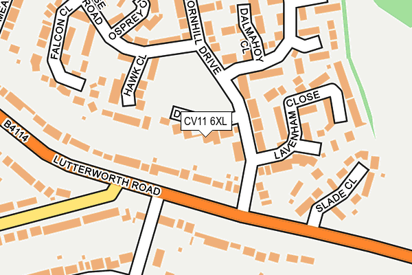 CV11 6XL map - OS OpenMap – Local (Ordnance Survey)