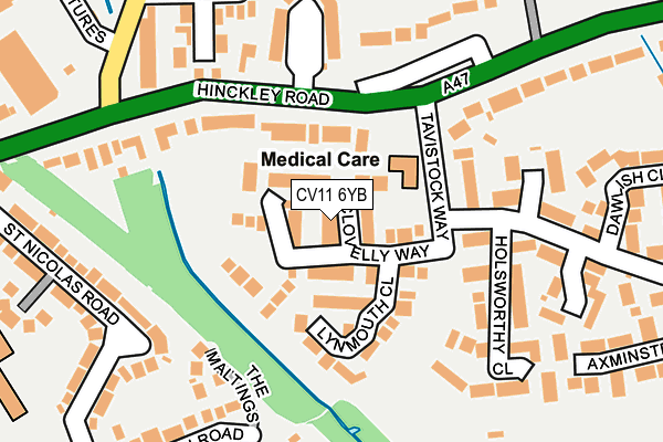 CV11 6YB map - OS OpenMap – Local (Ordnance Survey)