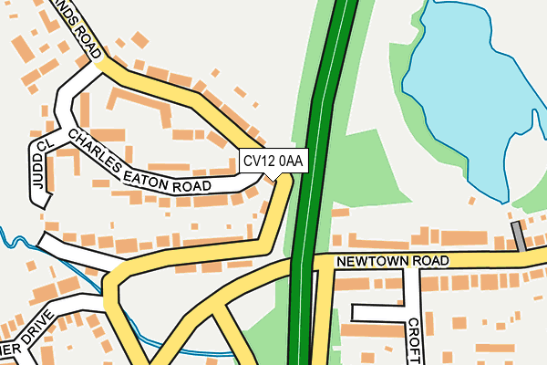 CV12 0AA map - OS OpenMap – Local (Ordnance Survey)
