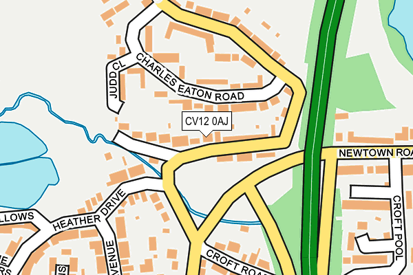 CV12 0AJ map - OS OpenMap – Local (Ordnance Survey)