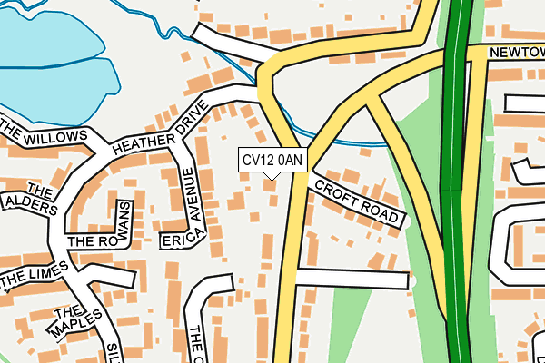 CV12 0AN map - OS OpenMap – Local (Ordnance Survey)