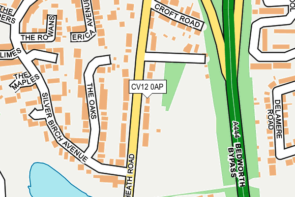 CV12 0AP map - OS OpenMap – Local (Ordnance Survey)