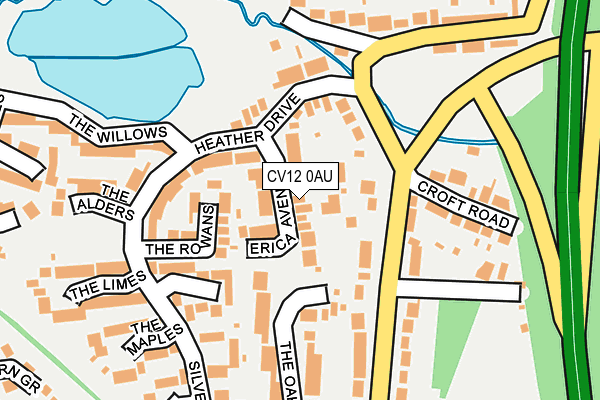 CV12 0AU map - OS OpenMap – Local (Ordnance Survey)