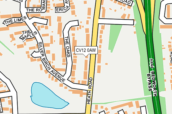 CV12 0AW map - OS OpenMap – Local (Ordnance Survey)