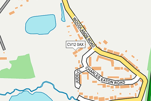 CV12 0AX map - OS OpenMap – Local (Ordnance Survey)