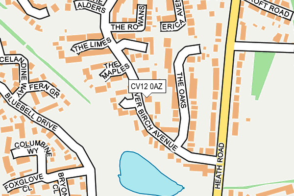 CV12 0AZ map - OS OpenMap – Local (Ordnance Survey)