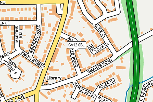 CV12 0BL map - OS OpenMap – Local (Ordnance Survey)