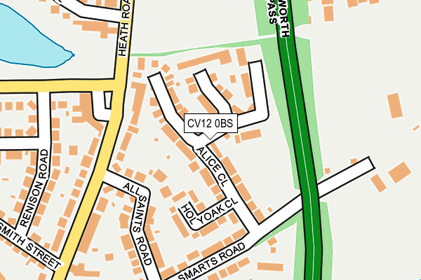 CV12 0BS map - OS OpenMap – Local (Ordnance Survey)