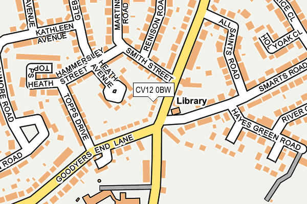 CV12 0BW map - OS OpenMap – Local (Ordnance Survey)