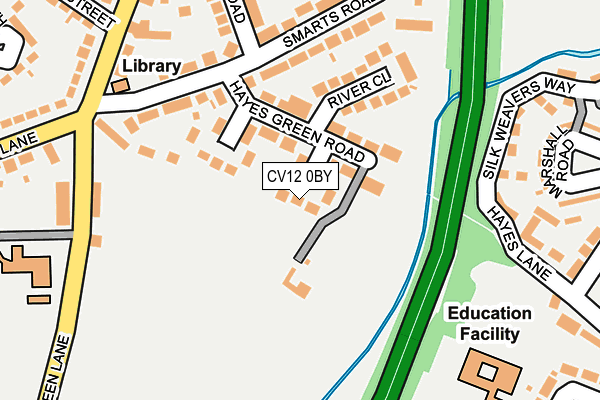 CV12 0BY map - OS OpenMap – Local (Ordnance Survey)