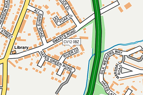 CV12 0BZ map - OS OpenMap – Local (Ordnance Survey)