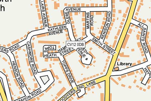 CV12 0DB map - OS OpenMap – Local (Ordnance Survey)