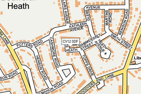 CV12 0DF map - OS OpenMap – Local (Ordnance Survey)