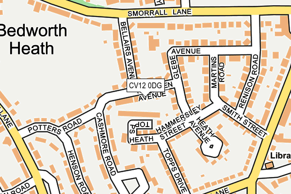 CV12 0DG map - OS OpenMap – Local (Ordnance Survey)