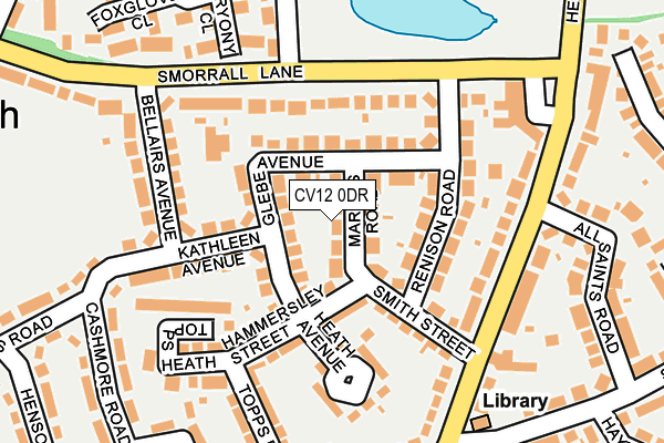 CV12 0DR map - OS OpenMap – Local (Ordnance Survey)