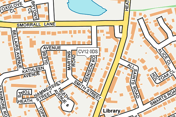 CV12 0DS map - OS OpenMap – Local (Ordnance Survey)