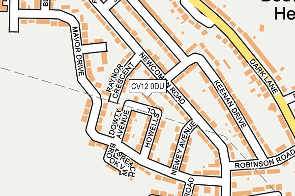 CV12 0DU map - OS OpenMap – Local (Ordnance Survey)