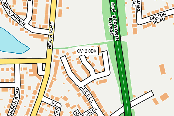 CV12 0DX map - OS OpenMap – Local (Ordnance Survey)