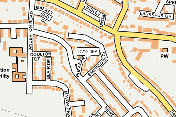 CV12 0EA map - OS OpenMap – Local (Ordnance Survey)