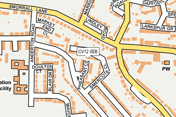 CV12 0EB map - OS OpenMap – Local (Ordnance Survey)