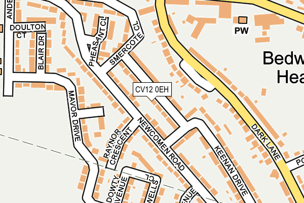 CV12 0EH map - OS OpenMap – Local (Ordnance Survey)