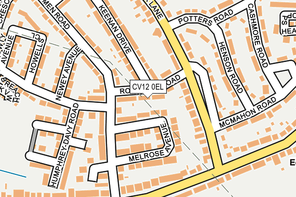 CV12 0EL map - OS OpenMap – Local (Ordnance Survey)