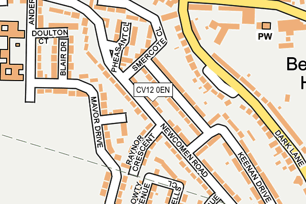 CV12 0EN map - OS OpenMap – Local (Ordnance Survey)