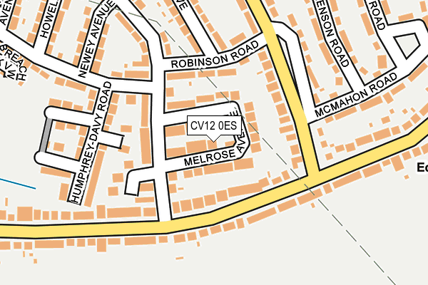 CV12 0ES map - OS OpenMap – Local (Ordnance Survey)
