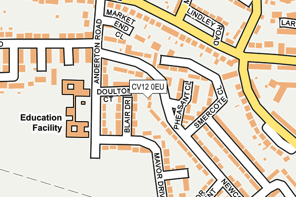 CV12 0EU map - OS OpenMap – Local (Ordnance Survey)