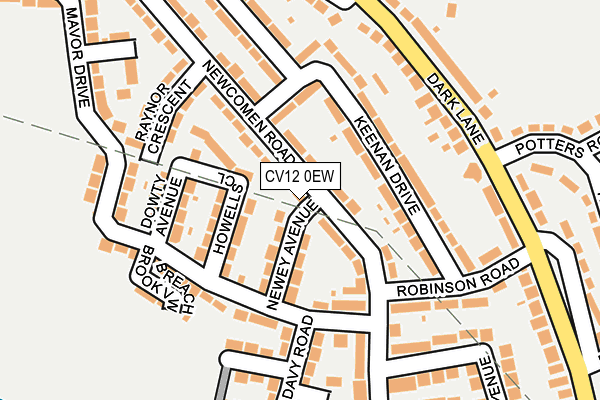 CV12 0EW map - OS OpenMap – Local (Ordnance Survey)