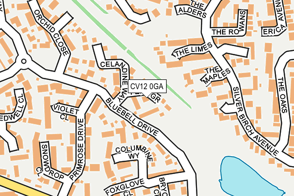 CV12 0GA map - OS OpenMap – Local (Ordnance Survey)